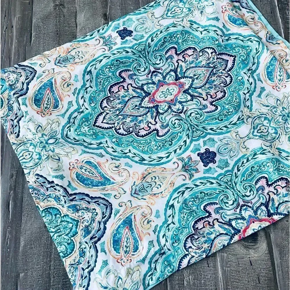 Paisley Turquoise Blue Pillowcase Sham